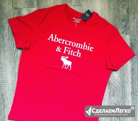 Abercrombie Fitch Футболка муж красная Новая L Москва - изображение 1