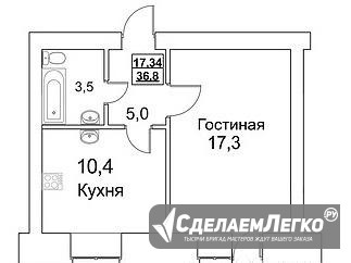 1-к квартира, 37 м², 7/9 эт. Благовещенск - изображение 1