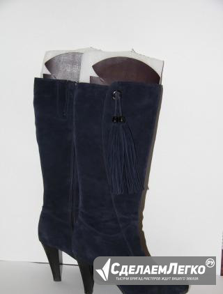Женские демисизонные сапоги из замши Москва - изображение 1