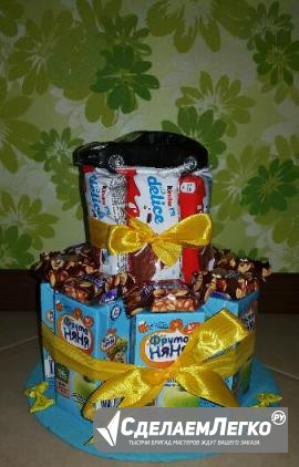 Торт из сладостей с подарком Воронеж - изображение 1