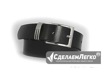Ремень кожаный детский черный Краснодар - изображение 1