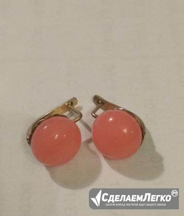 Серьги " кораллы " серебро 875, золото СССР 1959г Москва - изображение 1