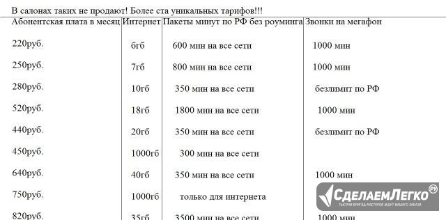 Симки MTS,Yota,Tele2,Beeline,Megafon спец тарифы Пермь - изображение 1