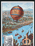 Гравюра Воздушный шар Тиссандье открытка 2014 Калининград