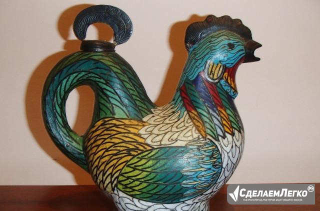 Чайник Китай Петух Клуазоне Cloisonne Эмали Медь 3 Тюмень - изображение 1