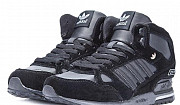 Кроссовки Adidas ZX 750 черно-серые (мех)(41-45) Москва