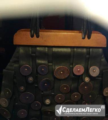 Продам сумку Renato Angi черную кожаную с деревом Москва - изображение 1