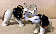 Декоративная пара фарфоровых фигурок слонов Королев