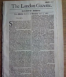 Антикварная Лондонская газета 1682-1683 гг Москва