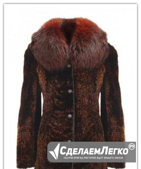 Полупальто из мутона с песцом Алеф Москва - изображение 1