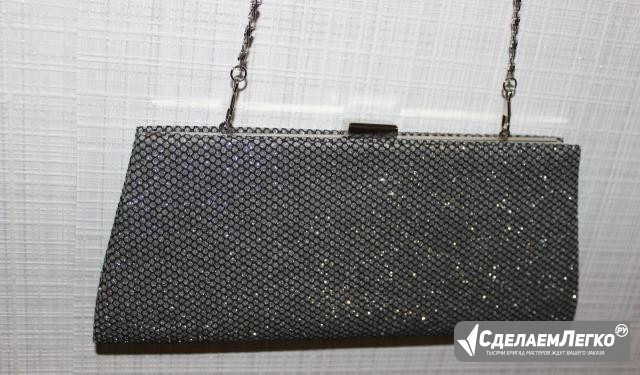 Классный серебристый клатч (27 на 12см) Первоуральск - изображение 1