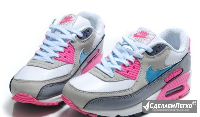 Женские кроссовки Nike Air Max 90 blue pink Москва - изображение 1