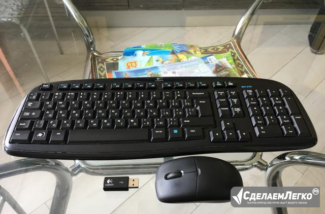 Клавиатура мышь Logitech беспроводная MK 250 Москва - изображение 1