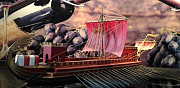 Модель корабля Трирема римского императора Хабаровск