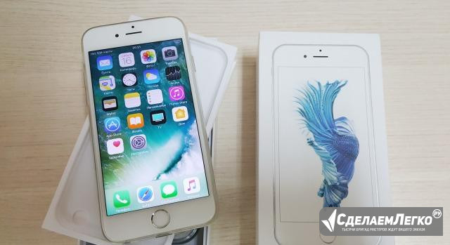 iPhone 6s, серебристый, на 16Gb, в идеальном сост Новосибирск - изображение 1
