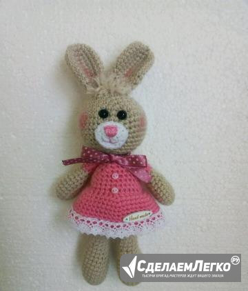 Вязаные игрушки. Вязаная зайка Воронеж - изображение 1