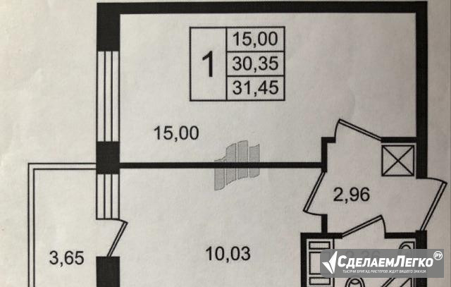 1-к квартира, 31.5 м², 6/16 эт. Санкт-Петербург - изображение 1