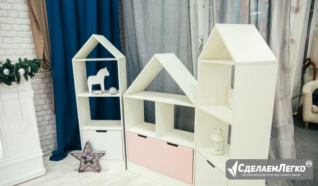 Стелаж с ящиком детский Домик Воронеж - изображение 1