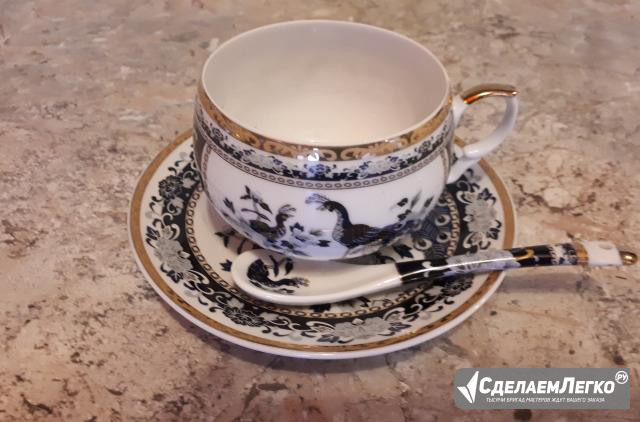 Новый чайный сервиз на 6 персон фарфор Таганрог - изображение 1