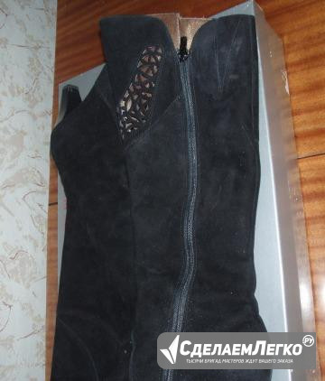 Сапоги замшевые черного цвета " peter kaiser " Омск - изображение 1