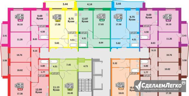 1-к квартира, 42.2 м², 16/17 эт. Челябинск - изображение 1