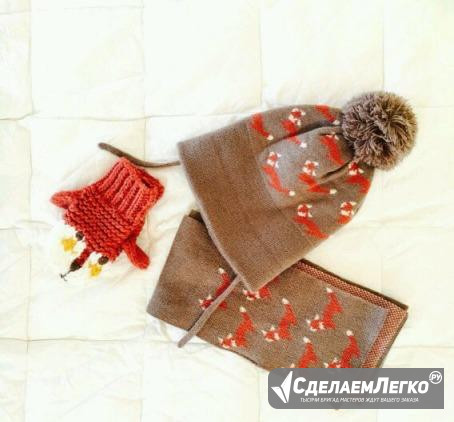 Шапочка, шарф, варежки Zara на 1,5г Магнитогорск - изображение 1