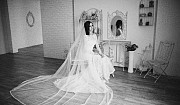 Свадебное платье сшитое на заказ Фата и халатик в Тюмень