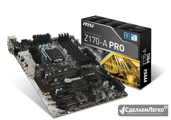 Практически новая MSI Z170-А pro 7 карт для майна Омск - изображение 1