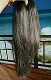 Волосы натуральные черные 10 см шиньон искусственн Астрахань