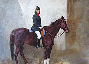 Картина Девушка на лошади холст, масло, 50х60см 2 Санкт-Петербург