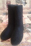 Обычные черные валенки на ногу 18см с носком Томск